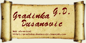Gradinka Dušanović vizit kartica